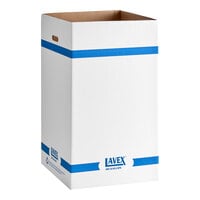 Lavex 40 Gallon White Corrugated Cardboard Trash and Recycling Container - 10/Bundle