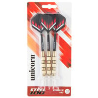 Unicorn D71807 Red, White, and Black Steel Tip Darts - 3/Pack