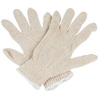 Cordova Economy Weight Natural Polyester / Cotton Work Gloves - 12/Pack