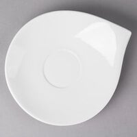 Villeroy & Boch 10-3420-1250 Flow 8 1/4 inch x 7 inch White Premium Porcelain Saucer - 6/Case