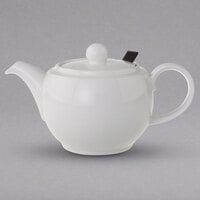 Villeroy & Boch 16-2040-0465 Universal 34 oz. White Premium Porcelain Teapot with Lid and Filter - 6/Case