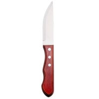 Walco 840529R Big Red 4 1/3 inch Customizable Stainless Steel Steak Knife with Jumbo Brazil Polywood Handle - 12/Pack