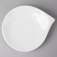 Villeroy & Boch 10-3420-2660 Flow 8 inch x 6 11/16 inch White Premium Porcelain Flat Plate - 6/Case