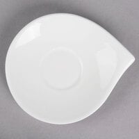 Villeroy & Boch 10-3420-1310 Flow 7 inch x 6 inch White Premium Porcelain Saucer - 6/Case