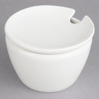 Villeroy & Boch 10-3420-0960 Flow 6.66 oz. White Premium Porcelain Covered Sugar Holder - 6/Case