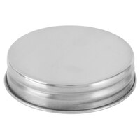 Acopa Rustic Charm Silver Metal Mini Mason Jar Solid Lid - 12/Case