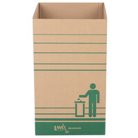 Lavex Janitorial 40 Gallon Kraft Corrugated Cardboard Trash and Recycling Container - 10/Bundle