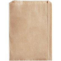 Choice 6" x 1" x 8" Kraft Sandwich / Cookie Bag - 2000/Case