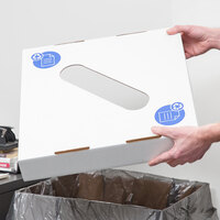 Lavex Janitorial White Corrugated Cardboard Paper Recycling Container Lid - 10/Bundle
