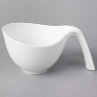 Villeroy & Boch 10-3420-4880 Flow 15.25 oz. White Premium Porcelain Handled Bowl - 6/Case