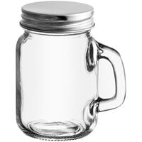 Acopa Rustic Charm 4.75 oz. Mini Mason Jar with Handle and Solid Lid - 12/Case