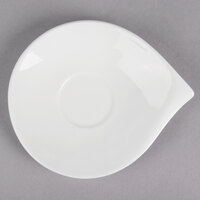 Villeroy & Boch 10-3420-1430 Flow 5 1/2 inch x 4 3/4 inch White Premium Porcelain Saucer - 6/Case