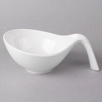 Villeroy & Boch 10-3420-1925 Flow 20.25 oz. White Premium Porcelain Handled Bowl   - 6/Case
