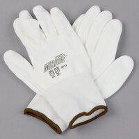 Mirage White HPPE / Synthetic Fiber Gloves with White Polyurethane Palm Coating - Large - Pair