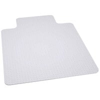 Flash Furniture MAT-124164-GG Big & Tall 53" x 45" Clear Vinyl Medium / High Pile Carpet Office Chair Mat with 25" x 12" Lip