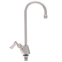 Fisher 58149 Deck Mounted Stainless Steel Faucet with 5 1/2" Swivel Gooseneck Nozzle, 2.2 GPM Aerator, and Lever Handle