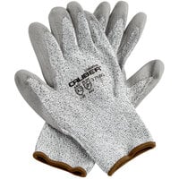 Cordova Caliber Salt and Pepper HPPE / Synthetic Fiber Gloves with Gray Polyurethane Palm Coating - Pair