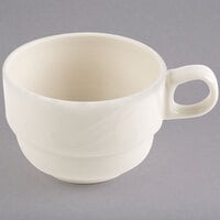 Homer Laughlin by Steelite International HL6181000 7.75 oz. Ivory (American White) China Tea Cup - 36/Case