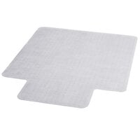 Flash Furniture MAT-CM11113FD-GG 48" x 36" Clear Vinyl Low Pile Carpet Office Chair Mat with 19" x 9 3/4" Lip