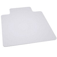 Flash Furniture MAT-124086-GG Big & Tall 48" x 36" Clear Vinyl Medium / High Pile Carpet Office Chair Mat with 19" x 9 3/4" Lip