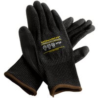Cordova Monarch Black Engineered Fiber Cut Resistant Gloves with Black Polyurethane Palm Coating - Pair
