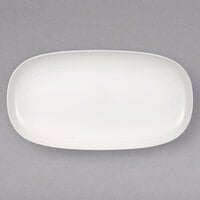 Villeroy & Boch 10-3452-3876 Urban Nature 19 1/2 inch x 10 11/16 inch White Premium Porcelain Oval Platter - 4/Case