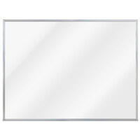 Aarco WAC3648 Commercial Series 36 inch x 48 inch General Purpose White Melamine Markerboard with Aluminum Frame