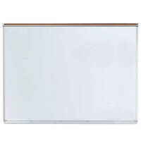 Aarco APS3648M 36 inch x 48 inch White Syncoat Magnetic Markerboard with Aluminum Frame and 1 inch Map Rail