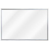 Aarco WAC2436 Commercial Series 24 inch x 36 inch General Purpose White Melamine Markerboard with Aluminum Frame