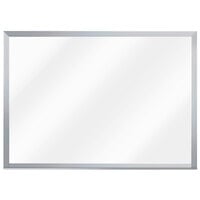 Aarco WAC1824 Commercial Series 18 inch x 24 inch General Purpose White Melamine Markerboard with Aluminum Frame