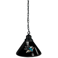 Holland Bar Stool BL1BKSJShar San Jose Sharks Logo Pendant Light with Black Finish - 120V