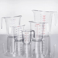 Choice 5-Piece Clear Plastic Measuring Cup Set