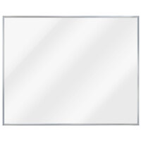 Aarco WAC4860 Commercial Series 48 inch x 60 inch General Purpose White Melamine Markerboard with Aluminum Frame