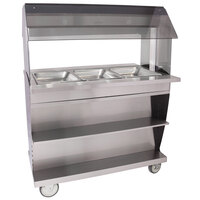 Alto-Shaam HFT2SYS-300 Three Pan Mobile Electric Hot Food Buffet Table - 208V