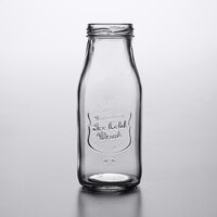 Acopa 10 oz. Embossed Glass Milk Bottle / Vase - 12/Case