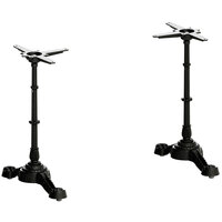 FLAT Tech PT23 22 5/8 inch x 6 1/2 inch Black Self-Stabilizing Cast Iron Standard Height Table Base