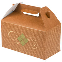 9 1/2 inch x 5 inch x 5 inch Hearthstone Barn Take Out Dinner / Chicken Box with Handle - 125/Case