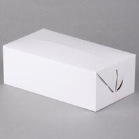 8 7/8 inch x 4 7/8 inch x 3 1/16 inch White Take Out Lunch / Chicken Box with Fast Top - 400/Case
