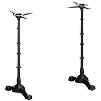 FLAT Tech PT23 22 5/8 inch x 6 1/2 inch Black Self-Stabilizing Cast Iron Bar Height Table Base