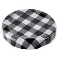 Acopa Black Plaid Milk Bottle Lid - 12/Case