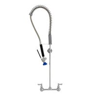 Fisher 67989 Backsplash Mounted Stainless Steel Pre-Rinse Faucet with 8" Centers, 36" Hose, and Wall Bracket