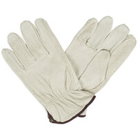 Economy Grain Pigskin Driver's Gloves with Keystone Thumbs- Large - Pair