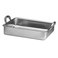 Matfer Bourgeat 713560 25.87 qt. Stainless Steel Roasting Pan with Handles - 26 3/4 inch x 20 1/8 inch x 4 7/8 inch