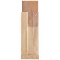 Bagcraft Packaging 300097 4 1/4 inch x 2 3/4 inch x 11 3/4 inch Dubl View ToGo! Kraft Window Half Submarine / Bakery Bag with Tray - 250/Case