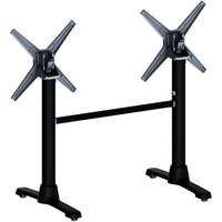 FLAT Tech ST22 22 inch x 4 3/16 inch Black Self-Stabilizing Standard Height Table Base with Flip Top Mechanism