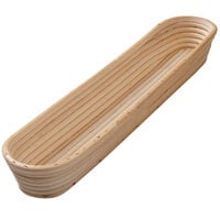 Matfer Bourgeat 118516 18 inch x 4 inch Willow Long Oval Banneton Proofing Basket