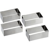 Matfer Bourgeat 340637 19 3/4 x 2 3/4 x 1 3/8 Rounded Stainless