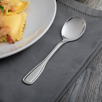Acopa Scottdale 6 5/16 inch 18/8 Stainless Steel Extra Heavy Weight Bouillon Spoon - 12/Case