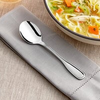 Acopa Scottdale 6 5/16 inch 18/8 Stainless Steel Extra Heavy Weight Bouillon Spoon - 12/Case