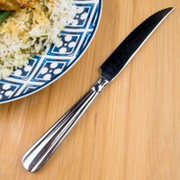 Acopa Harmony 9 3/8 inch 18/8 Stainless Steel Extra Heavy Weight Steak Knife - 12/Case